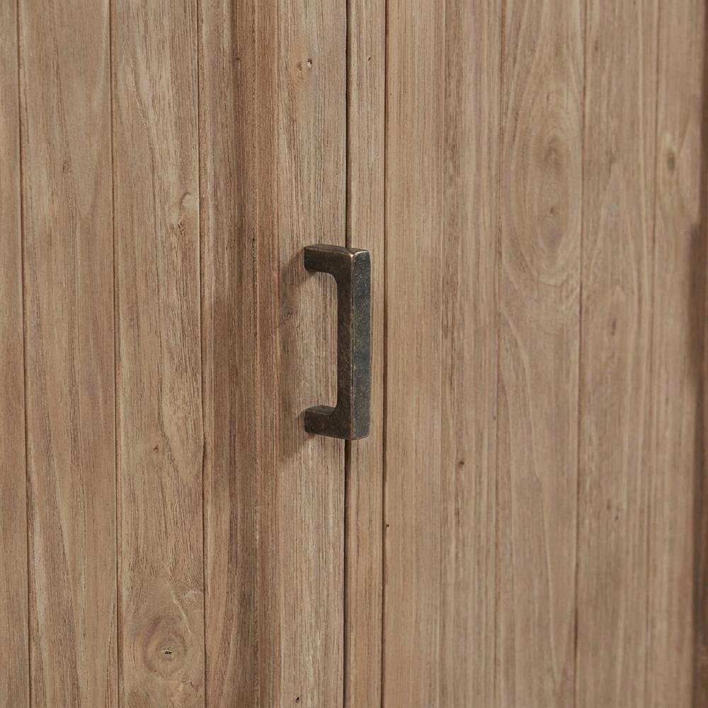 Reclaimed Pine Sideboard with Curved Doors and Rustic Enclosed Storage