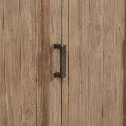 Reclaimed Pine Sideboard with Curved Doors and Rustic Enclosed Storage
