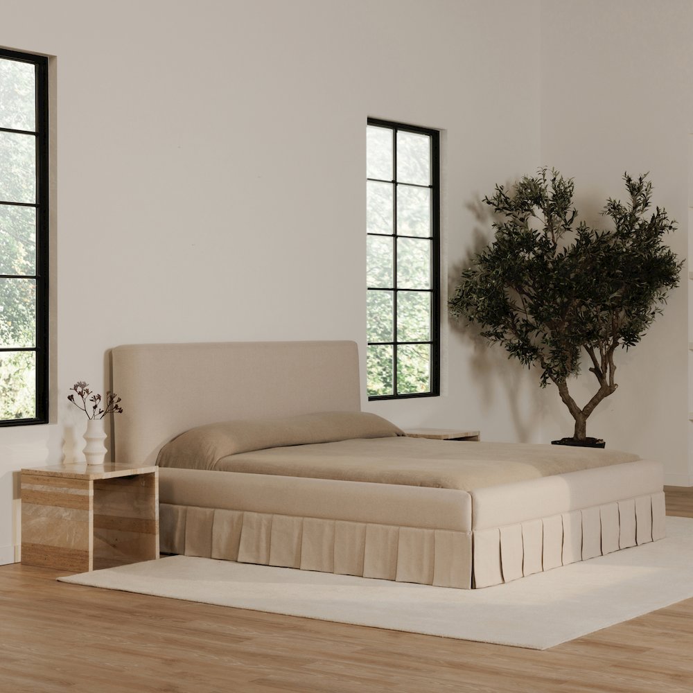 Maren King Bed Beige