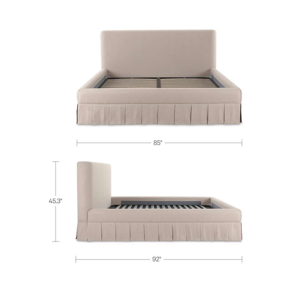 Maren King Bed Beige