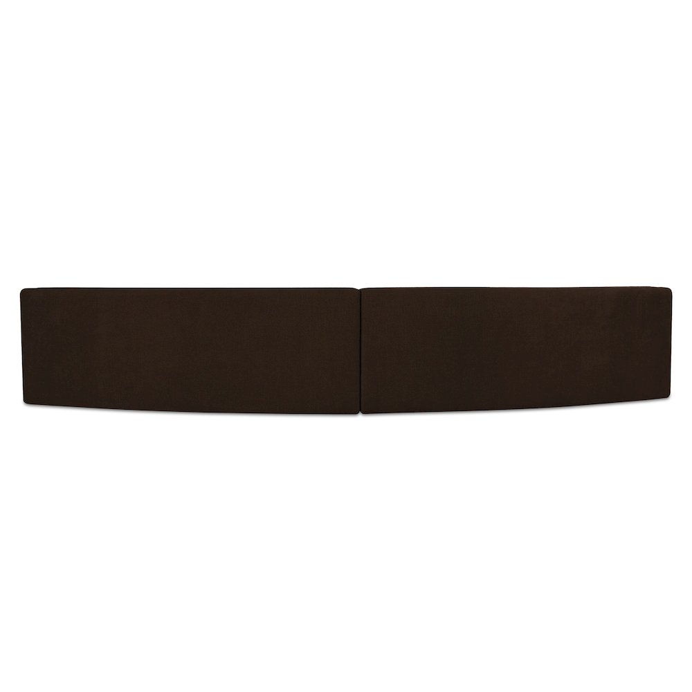 Naomi 2 Piece Concave Modular Sectional Dark Brown