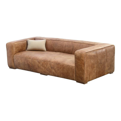 Brown Faux Leather Couch, Midcentury Modern Faux Leather Sofa Design
