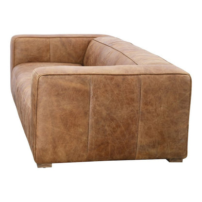 Brown Faux Leather Couch, Midcentury Modern Faux Leather Sofa Design