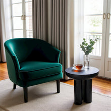 Black Concrete Side Table with Iron Frame – Modern Accent Table Design