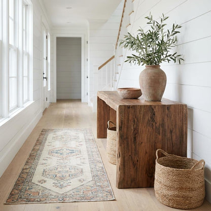 Brown Acacia Wood Coffee Table with Scandinavian Design and Matt Finish