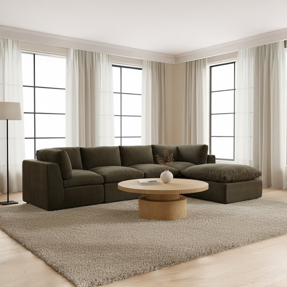 Cates Classic L Modular Sectional Dark Green