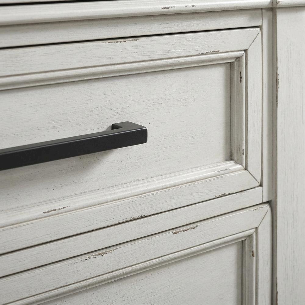 White Rustic French Oak Lateral File Cabinet Wood Home Office