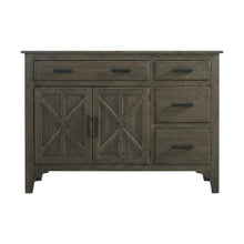 Wood Veneer Sideboard Server with Cabinet Storage for Dining Room