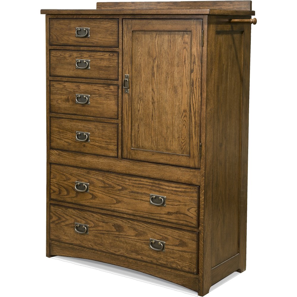 Oak Park 6-Drawer Chest with Door, Mission
