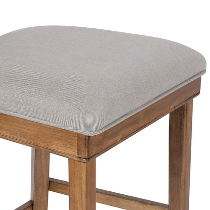 Theodora T- Back Bar Stool with Wood Seat Frame and Cushion
