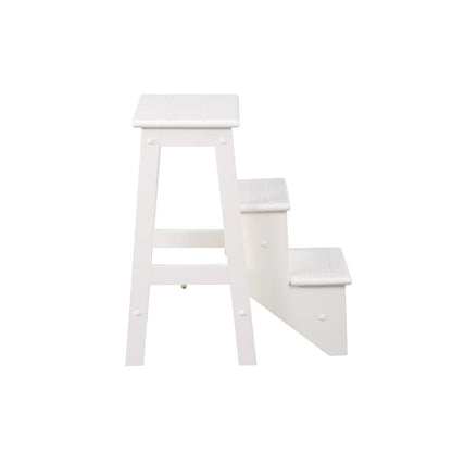 24" Step Stool, White