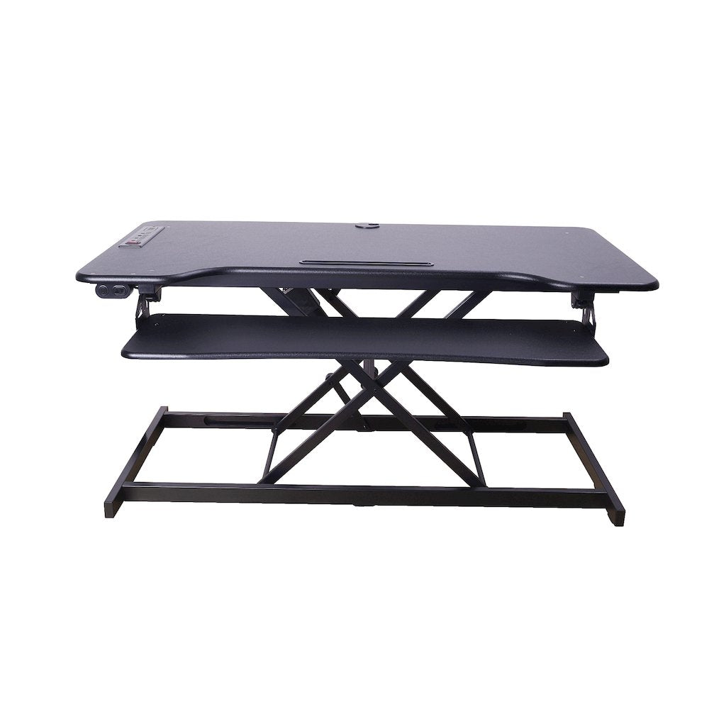 46" Electric Standing Desk Converter with AC Outlet USB Charger
