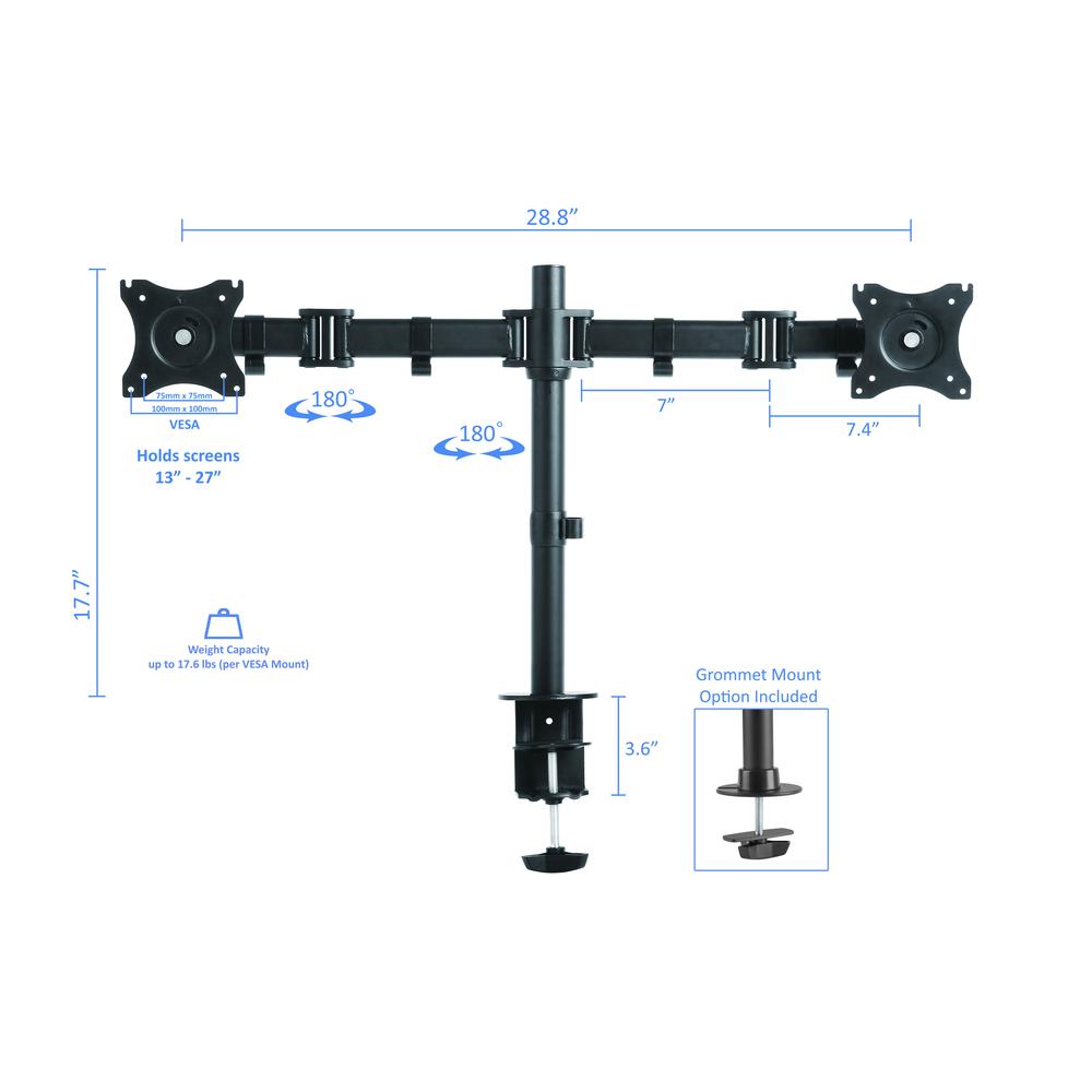 Rocelco 46" Height Adjustable Corner Standing Desk Converter with Dual Monitor Arm BUNDLE - Quick Sit Stand Up Computer Workstation Riser - Extra Large Keyboard Tray - Teak Wood Grain (R CADRG-46-DM2)