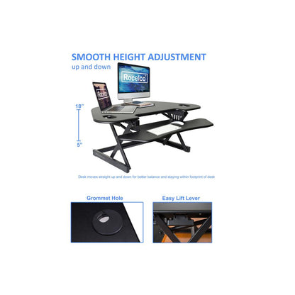 Rocelco 46" Height Adjustable Corner Standing Desk