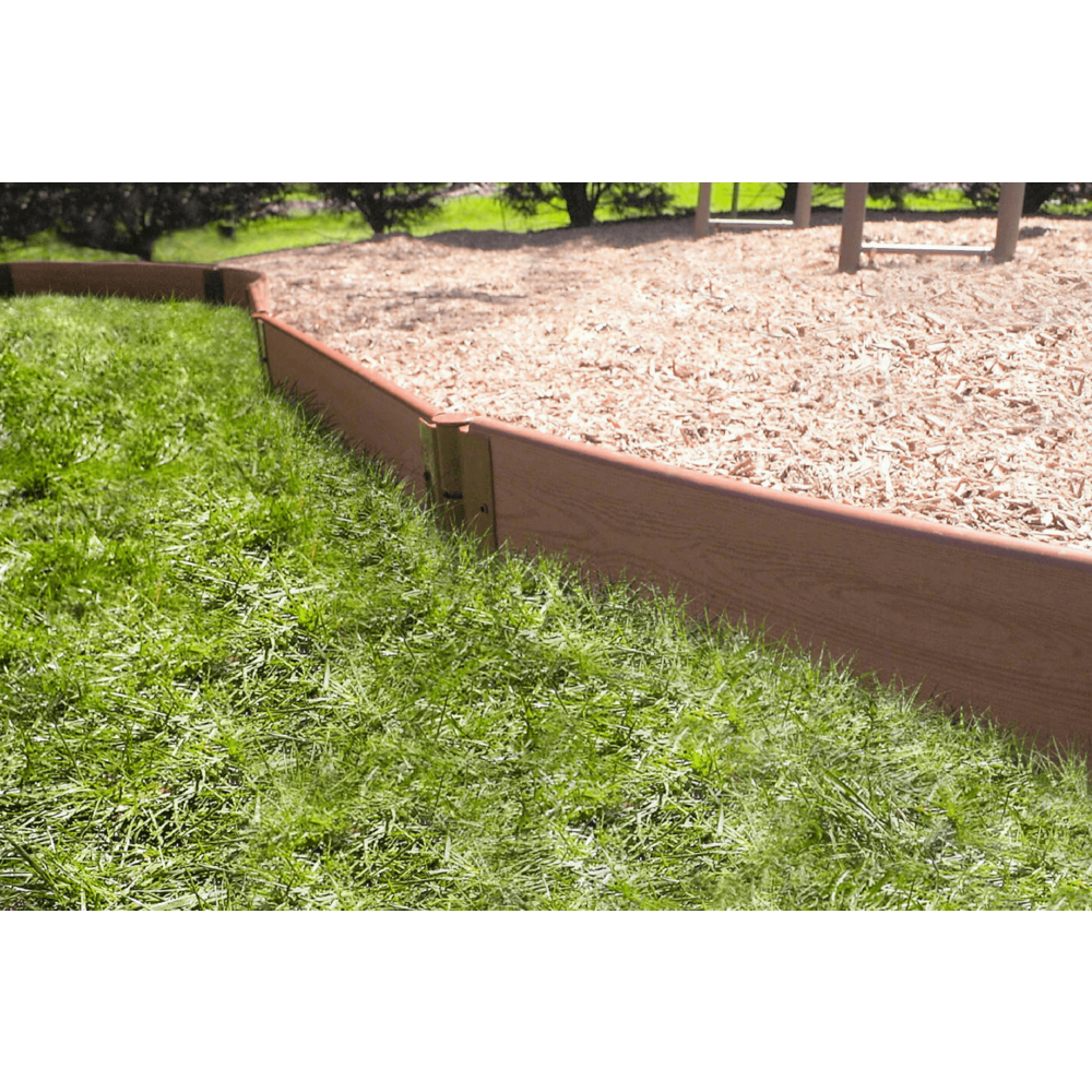 Classic Sienna Straight Playground Border Kit 32' - 1" Profile