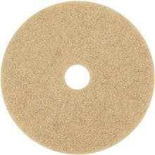 3M Natural Blend Tan Pad 3500 - 5/Carton - Round x 27" Diameter x 1" Thickness - Floor, Burnishing - Hard, Linoleum, Sheet Vinyl, Vinyl Composition Tile (VCT), Marble, Terrazzo, Concrete Floor - 1500