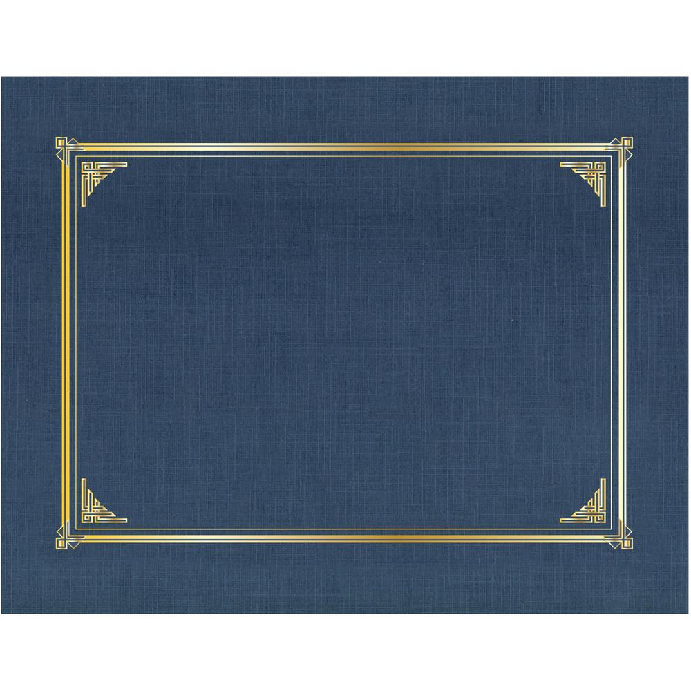 Geographics Classic Letter Recycled Presentation Cover - 8 1/2" x 11" - Card Stock, Linen - Navy Blue - 25 / Box