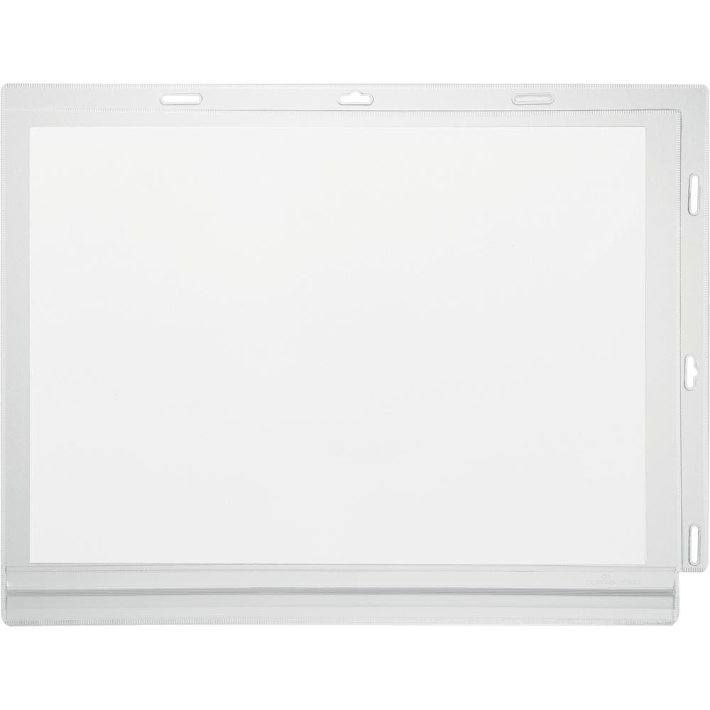 DURABLE Water-Resistant Document Pockets with Ties - 5 / Pack - 10.31" Holding Width x 13.39" Holding Height - Water Resistant, Residue-free, UV Resistant, Heat Resistant, Anti-glare, Anti-reflective,