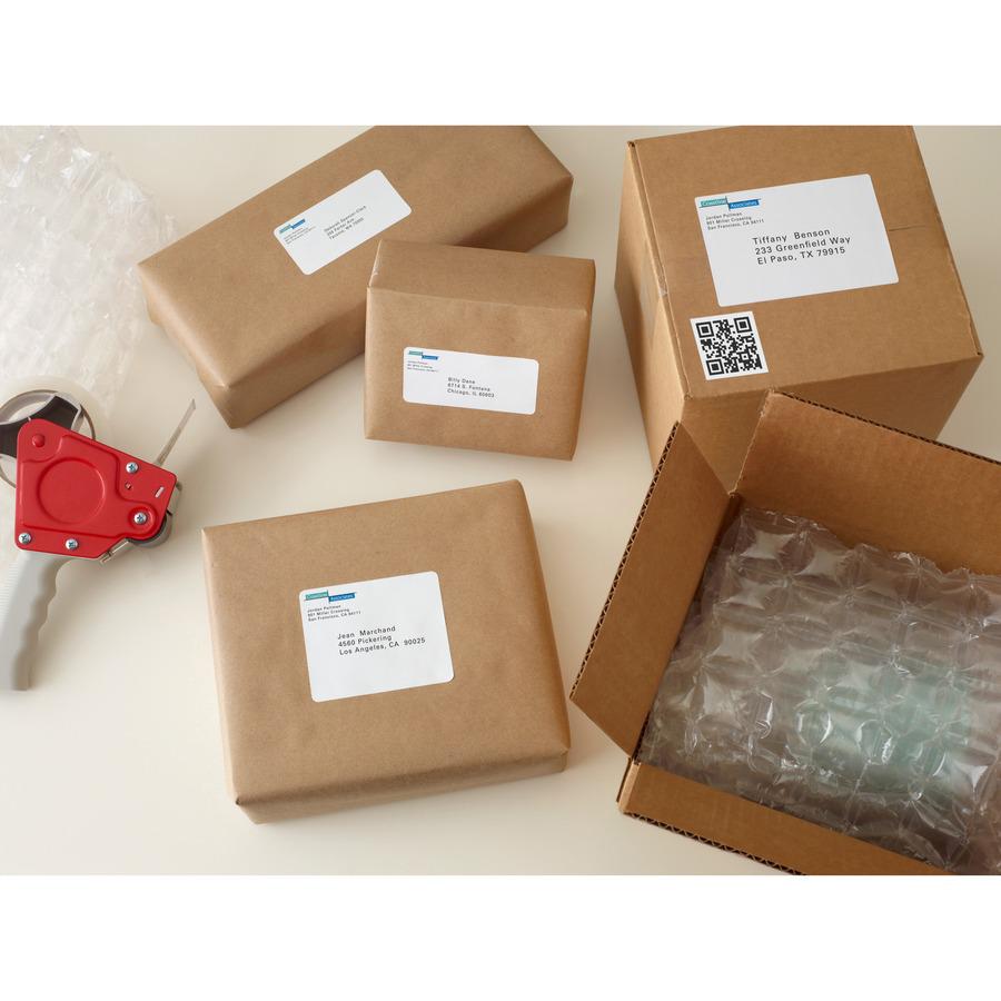 Avery&reg; TrueBlock Paper Receipt Shipping Labels - 5 1/16" Width x 7 5/8" Length - Permanent Adhesive - Rectangle - Inkjet - White - Paper - 1 / Sheet - 125 Total Sheets - 125 Total Label(s) - 5 / C