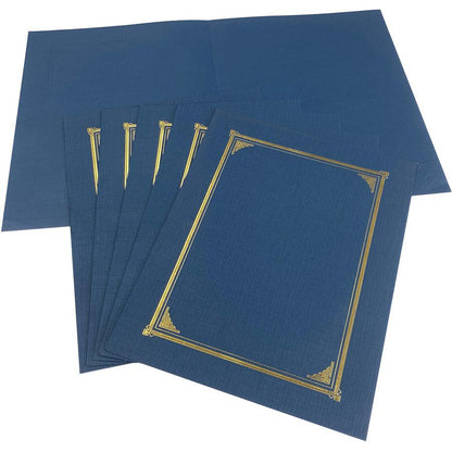 Geographics Classic Letter Recycled Presentation Cover - 8 1/2" x 11" - Card Stock, Linen - Navy Blue - 25 / Box