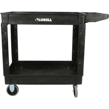 Lorell Storage Bin Utility Cart - 550 lb Capacity - 4 Casters - 5" Caster Size - Structural Foam - x 37.5" Width x 17" Depth x 39" Height - Black - 1 Each