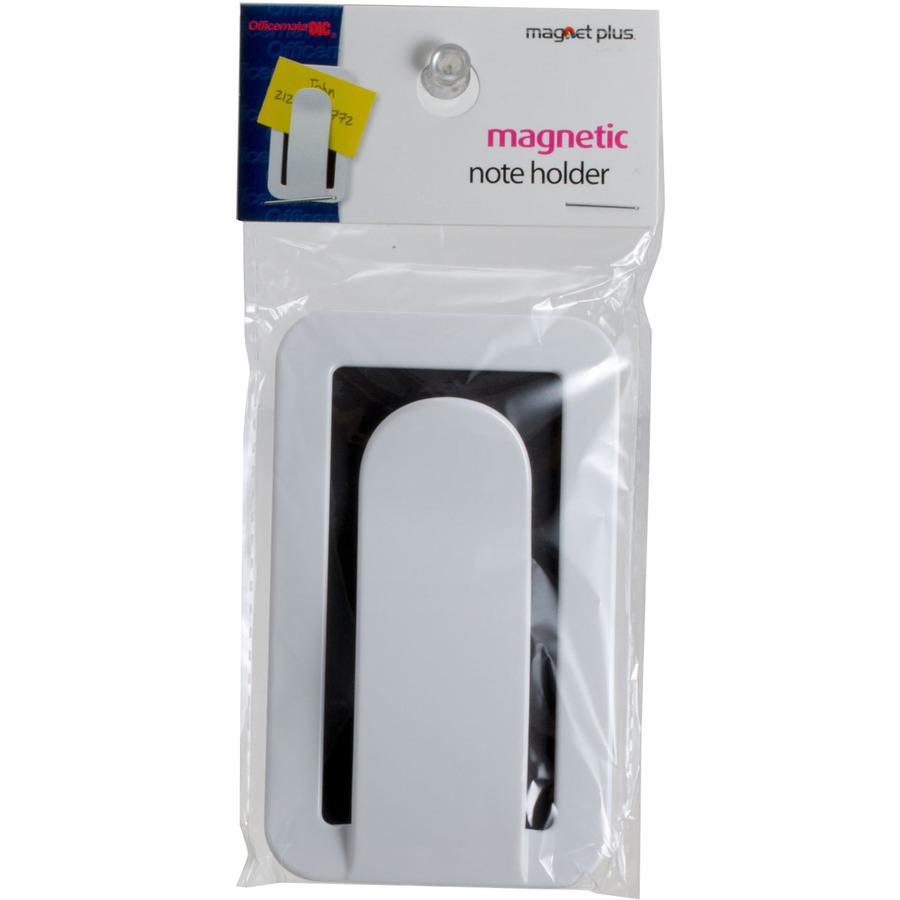 Officemate MagnetPlus Magnetic Envelope and Note Holder, White (92551) - 3.94"W x 2.36"H x 0.5"D, 1 Each, White