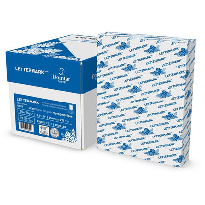 Lettermark Punched & Perforated Papers with Perforations 3-1/2" from the Bottom - White - 92 Brightness - Letter - 8 1/2" x 11" - 20 lb Basis Weight - 75 g/m² Grammage - Smooth - 2500 / Carton -
