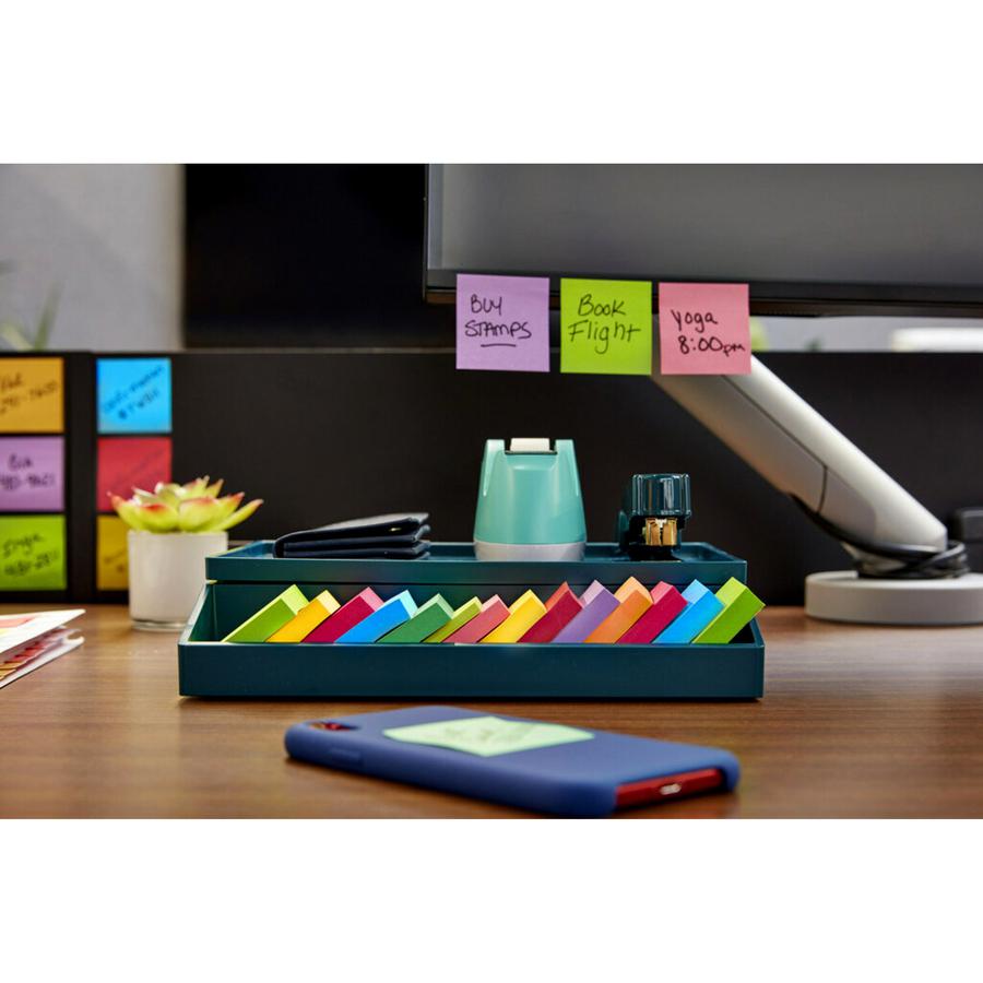 Post-it&reg; Super Sticky Notes - Energy Boost Color Collection - 2" x 2" - Square - 90 Sheets per Pad - Multicolor - Paper - Super Sticky, Adhesive, Recyclable, Residue-free - 1620 / Pack