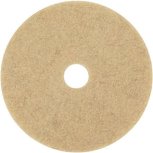 3M Natural Blend Tan Pad 3500 - 5/Carton - Round x 27" Diameter x 1" Thickness - Floor, Burnishing - Hard, Linoleum, Sheet Vinyl, Vinyl Composition Tile (VCT), Marble, Terrazzo, Concrete Floor - 1500