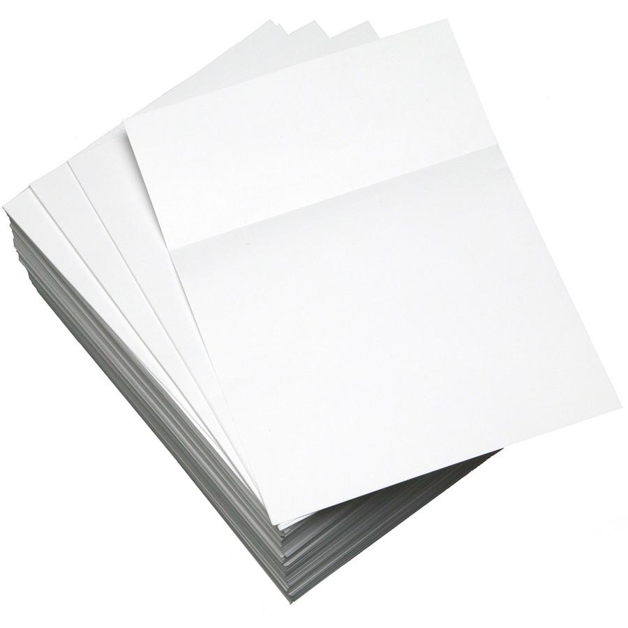 Lettermark Punched & Perforated Papers with Perforations 3-1/2" from the Bottom - White - 92 Brightness - Letter - 8 1/2" x 11" - 20 lb Basis Weight - 75 g/m² Grammage - Smooth - 2500 / Carton -
