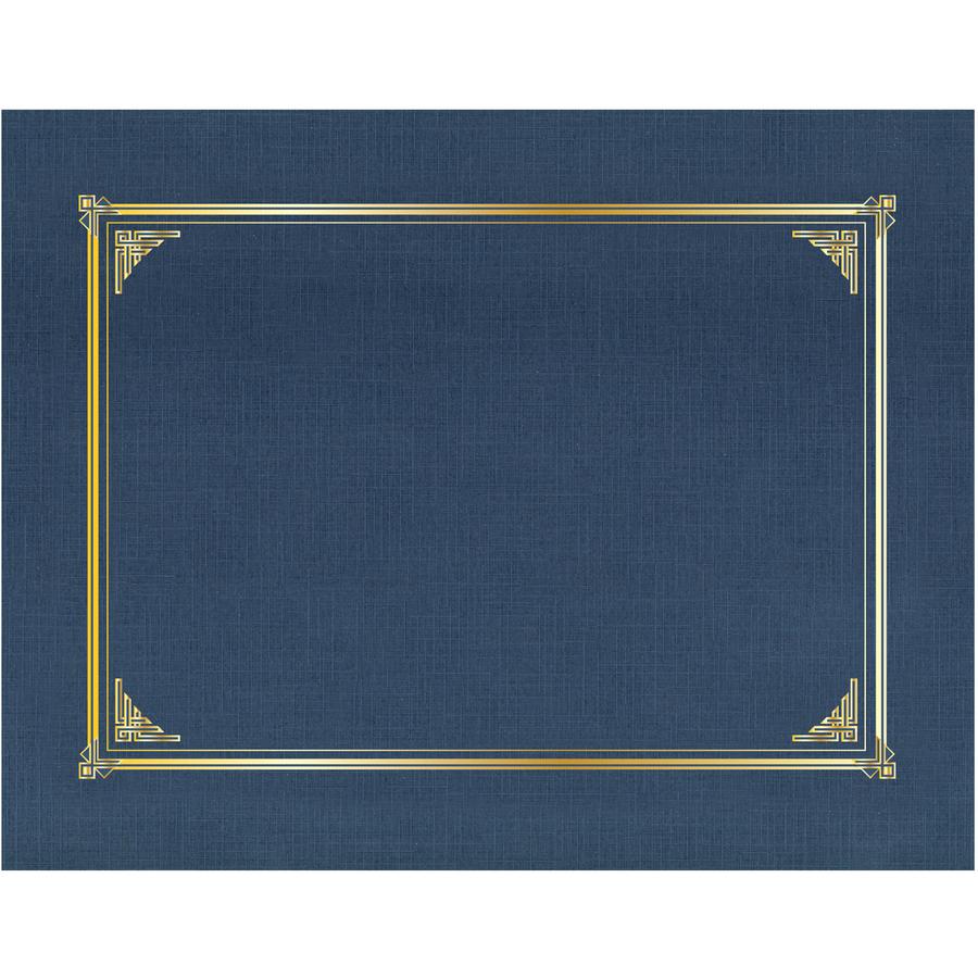 Geographics Classic Letter Recycled Presentation Cover - 8 1/2" x 11" - Card Stock, Linen - Navy Blue - 25 / Box