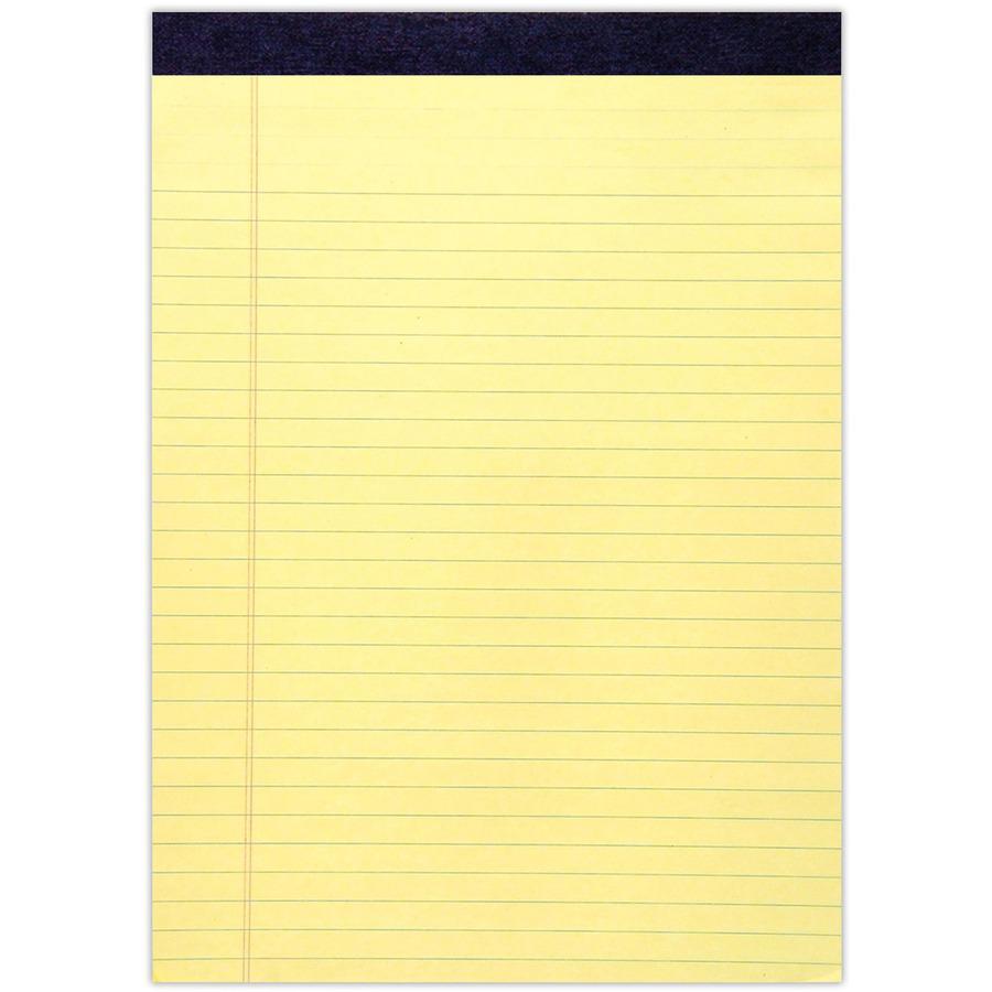 Roaring Spring Legal Pads - 50 Sheets - 100 Pages - Printed - Stapled/Tapebound - Both Side Ruling Surface - Double Line Red Margin - 15 lb Basis Weight - 56 g/m² Grammage - 11 3/4" x 8 1/2" - 0.