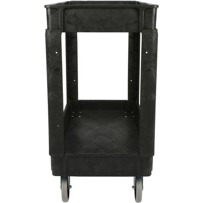 Lorell Storage Bin Utility Cart - 550 lb Capacity - 4 Casters - 5" Caster Size - Structural Foam - x 37.5" Width x 17" Depth x 39" Height - Black - 1 Each