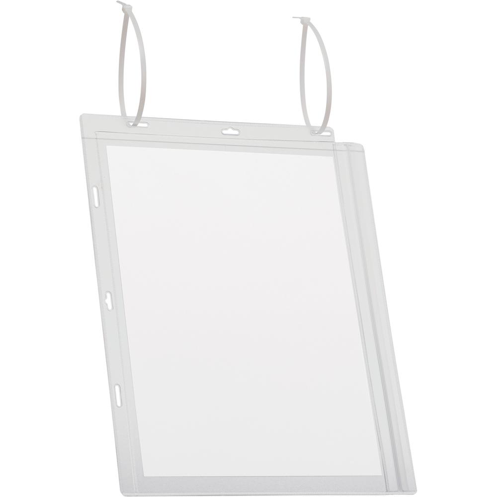 DURABLE Water-Resistant Document Pockets with Ties - 5 / Pack - 10.31" Holding Width x 13.39" Holding Height - Water Resistant, Residue-free, UV Resistant, Heat Resistant, Anti-glare, Anti-reflective,