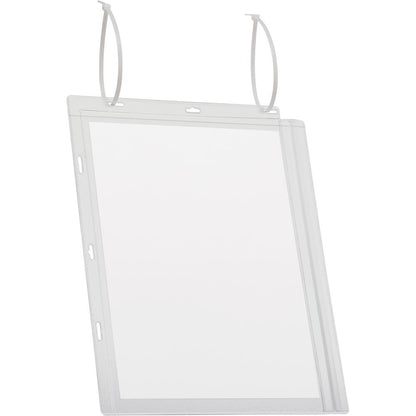 DURABLE Water-Resistant Document Pockets with Ties - 5 / Pack - 10.31" Holding Width x 13.39" Holding Height - Water Resistant, Residue-free, UV Resistant, Heat Resistant, Anti-glare, Anti-reflective,