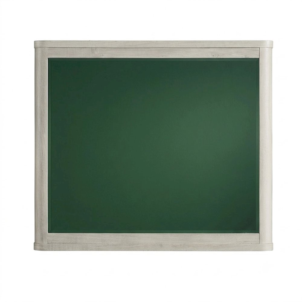 Modern Play Rectangular Landscape Mirror - Natural White Wood Frame