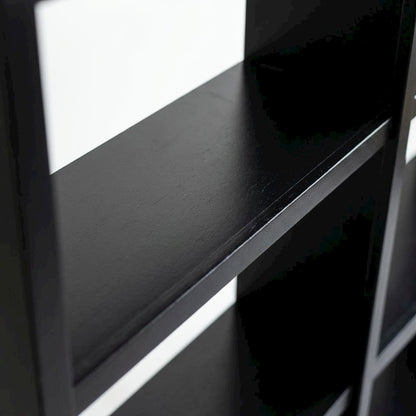 Espresso Double Wide Bookcase with 12 Shelves and Adjustable Storage