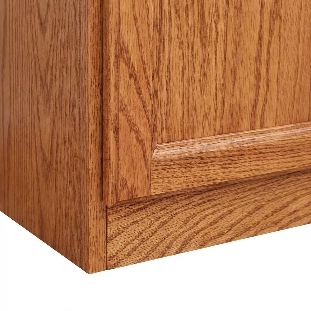 Dry Oak 5-Shelf Storage Cabinet, 30x72 Inch, Solid Wood, Self-Closing