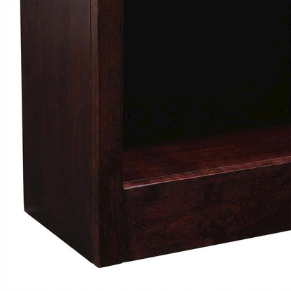 Cherry Finish Single Wide Bookcase with 6 Adjustable Shelves