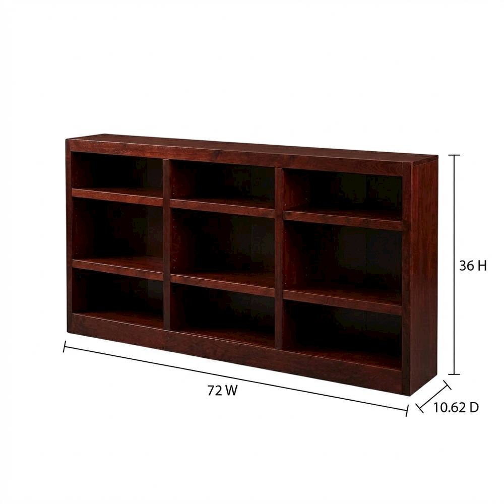 Cherry Finish Wall Storage with 6 Adjustable Shelves