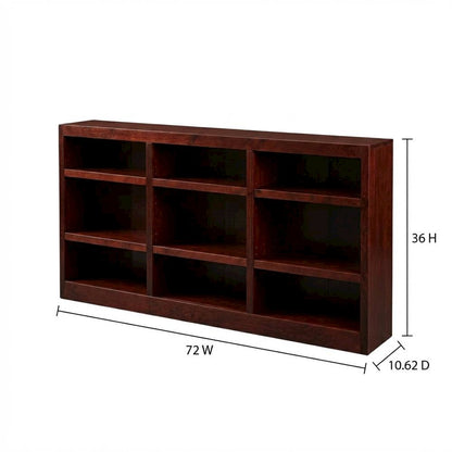 Cherry Finish Wall Storage with 6 Adjustable Shelves
