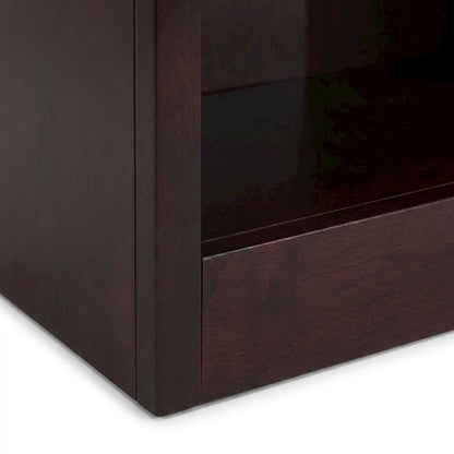Cherry Finish Wall Storage with 6 Adjustable Shelves