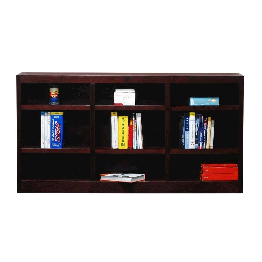 Cherry Finish Wall Storage with 6 Adjustable Shelves