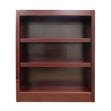Cherry Finish Single Bookcase, Adjustable and Fixed Shelves, Living Room Storage