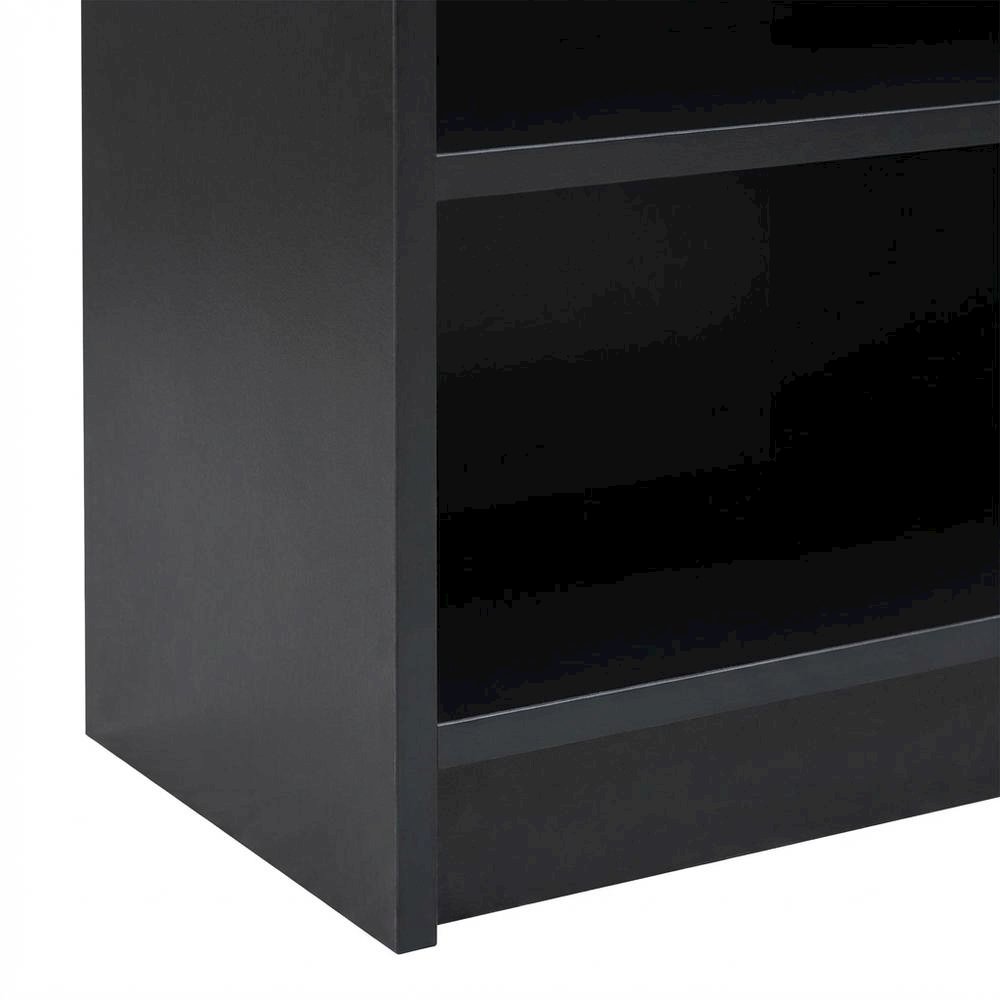 Espresso Wide Bookcase with 6 Shelves and Adjustable Storage Spaces