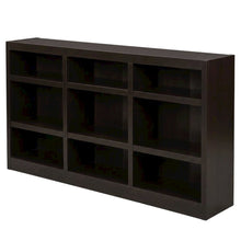 Espresso Wall Storage Unit with 6 Adjustable Shelves and Sturdy Construction