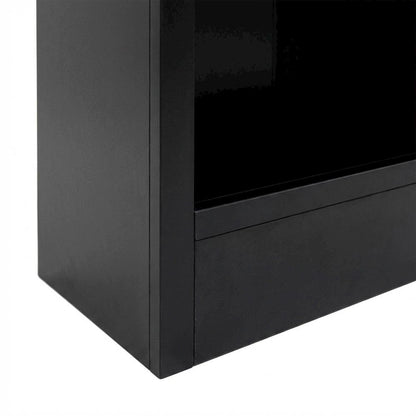 Espresso Wall Storage Unit with 6 Adjustable Shelves and Sturdy Construction