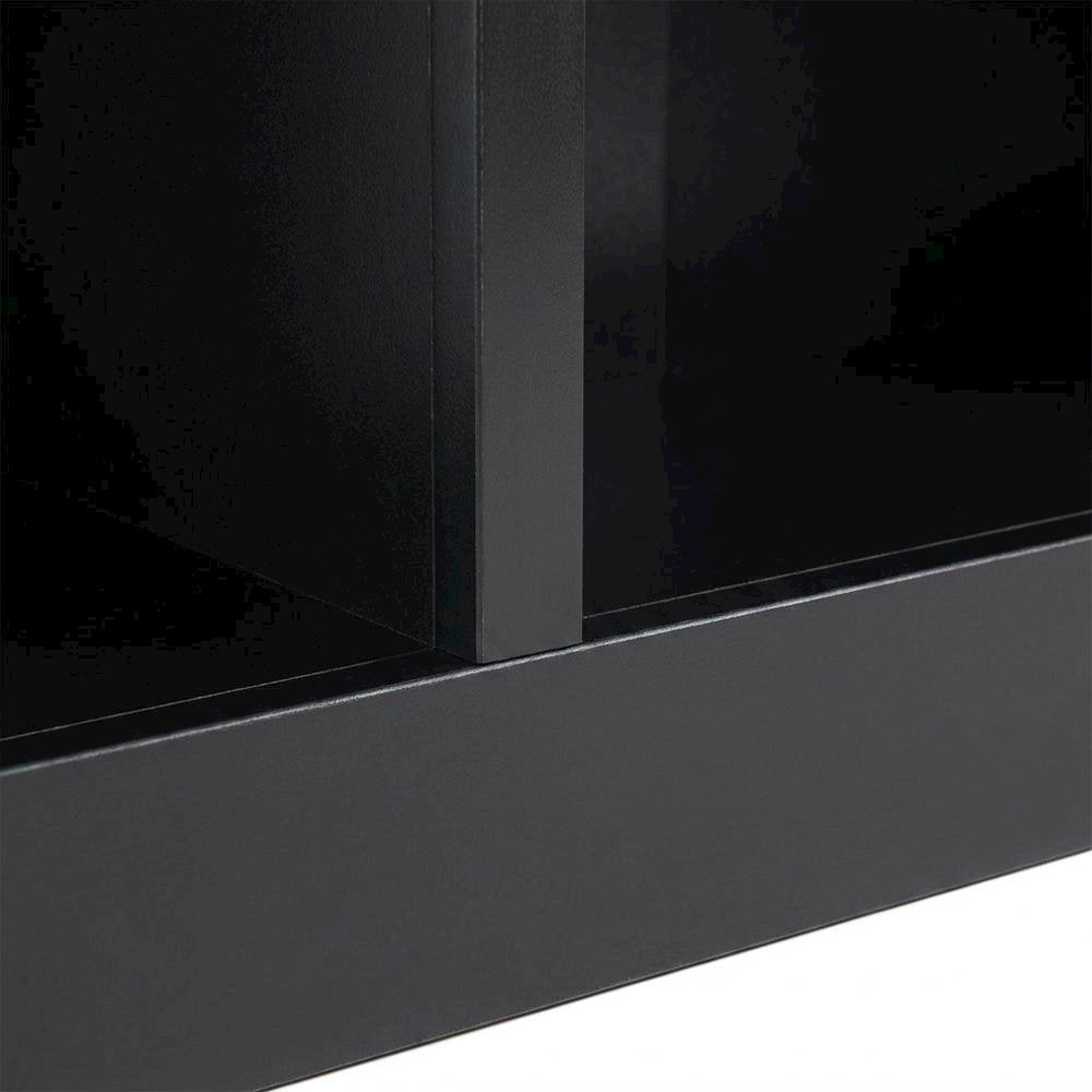 Espresso Wall Storage Unit with Adjustable Shelves and High Weight Capacity