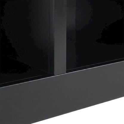 Espresso Wall Storage Unit with Adjustable Shelves and High Weight Capacity
