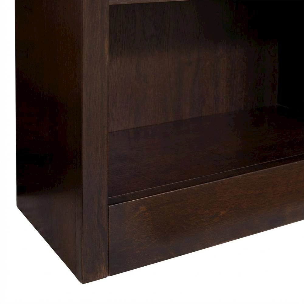 Espresso Wall Storage Unit with Adjustable Shelves and Sturdy Design